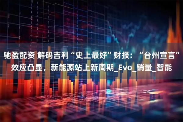 驰盈配资 解码吉利“史上最好”财报：“台州宣言”效应凸显，新能源站上新周期_Evo_销量_智能