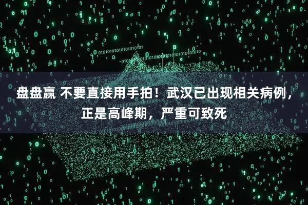 盘盘赢 不要直接用手拍！武汉已出现相关病例，正是高峰期，严重可致死